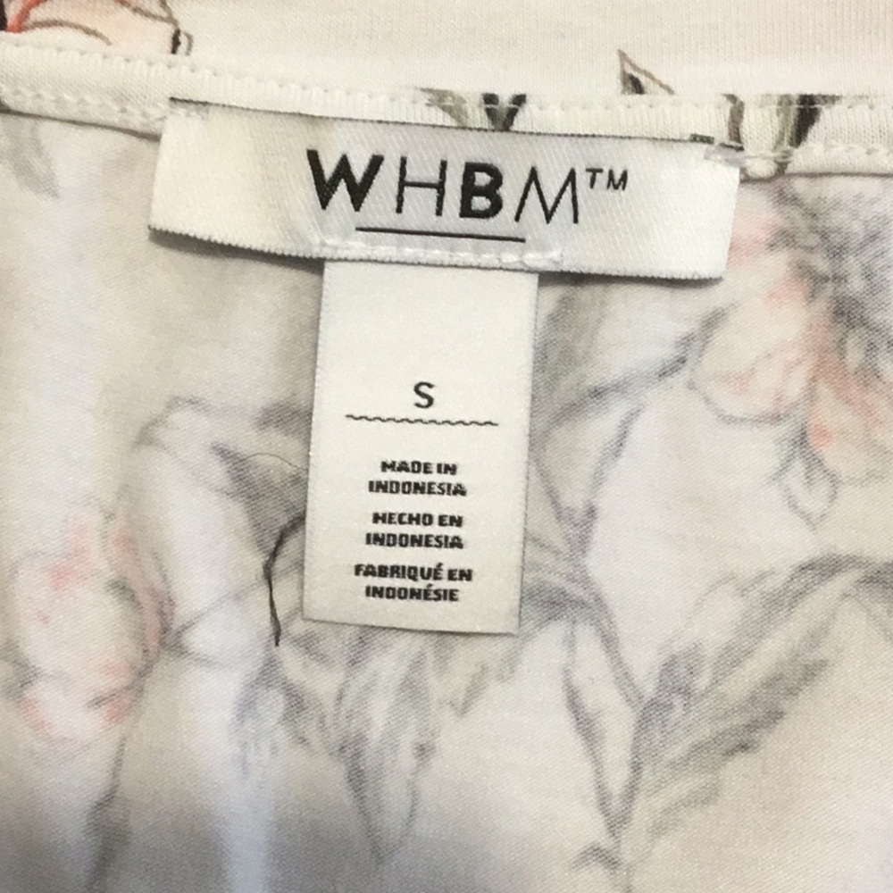 WHBM floral v neck knot front tank top - Picture 3 of 4
